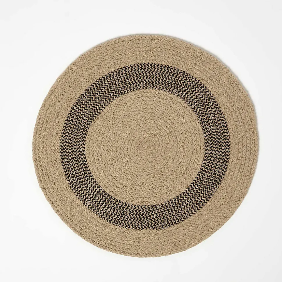 Set de table rond en coton beige, lot de 4 - HOMESCAPES