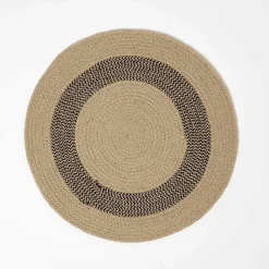 Set de table rond en coton beige, lot de 4 - HOMESCAPES