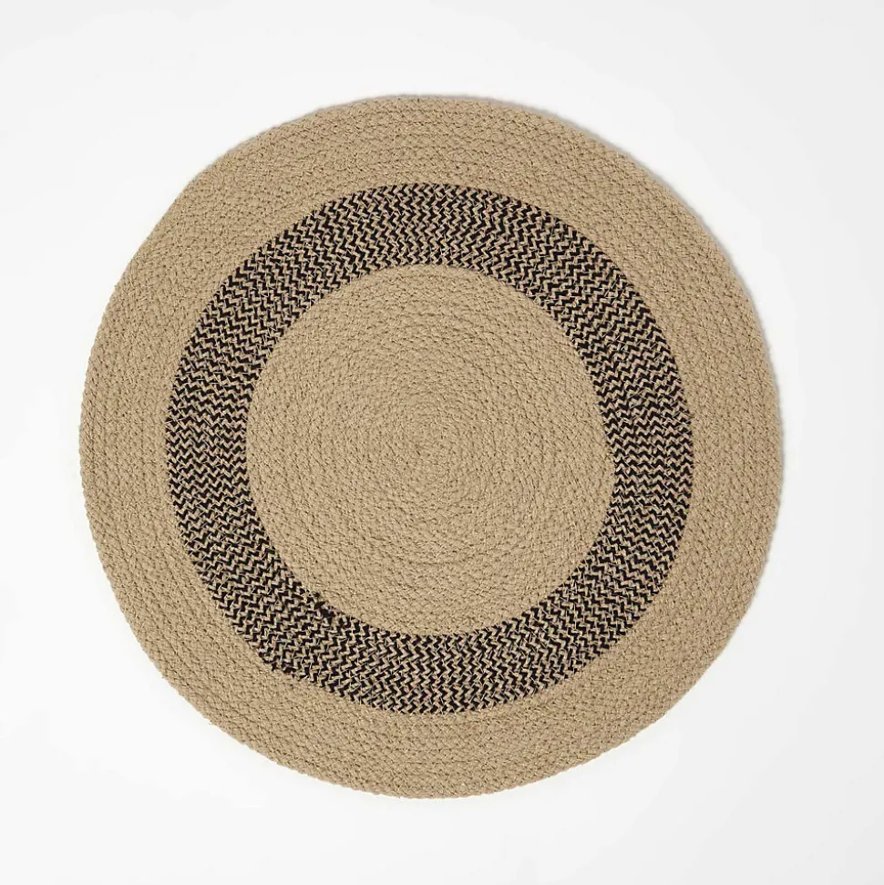 Set de table rond en coton beige, lot de 4 - HOMESCAPES