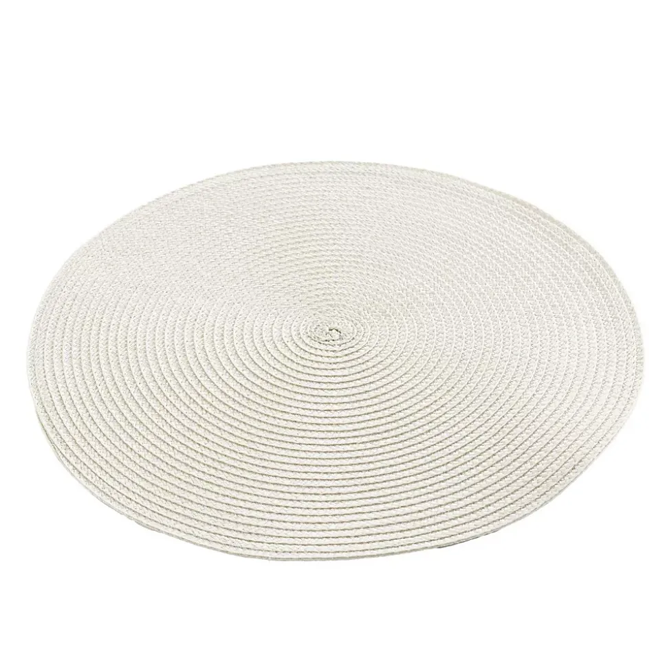 Set de table rond et coloré (35 cm - Ivoire)