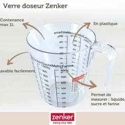 Set pâtisserie avec moule à 12 madeleines, 2 bols à mixer, verre mesureur et spatule Zenker