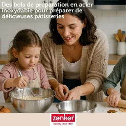 Set pâtisserie avec moule à 12 madeleines, 2 bols à mixer, verre mesureur et spatule Zenker