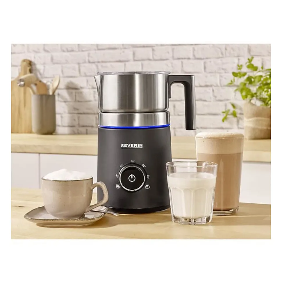 SEVERIN SM3586 Emulsionneur de lait / Chocolatiere Spuma 700, Mousse de lait onctueuse, Le lait ne brûle pas, Capacité : 700 ml