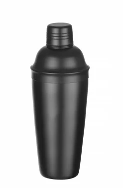 Shaker Cobbler - 3 pièces, Collection BarUp, 85x(H)240mm - Hendi - Noir - l9- L9- P0.1- h24- Acier Inoxydable