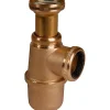 Siphon d'évier à culot laiton brut - 1'1/2 - Diamètre 40 mm - Valentin