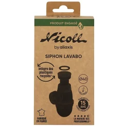 Siphon d'évier - NICOLL - Polypropylène recyclé - F1'1/2 - Diamètre 40 mm