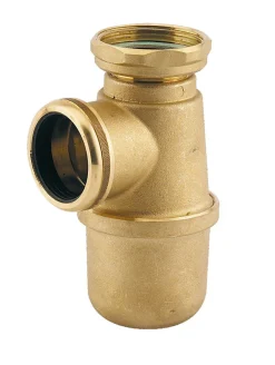 Siphon evier non réglable sortie D40 laiton brut - VALENTIN - 36620000900