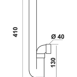 Siphon plastique de machine à laver - Gain de place