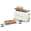 Smeg Grille-pain 2 fentes 1500w blanc - tsf02wheu