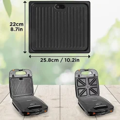 SM60SP Plaques pour gaufrier WM60 SWM60 Plaque grill toast interchangeables antiadhésives Duronic