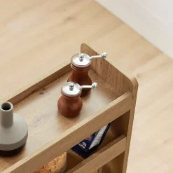 SoBuy Chariot de Rangement 4 Niveaux avec Barres Anti-Roulis 60x185x81cm