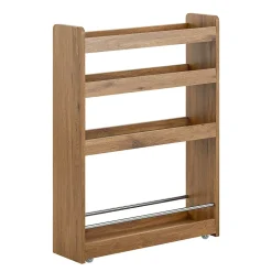 SoBuy Chariot de Rangement 4 Niveaux avec Barres Anti-Roulis 60x185x81cm