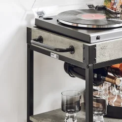 SoBuy Chariot de Service Roulant avec Plateau Repas Amovible et Desserte à Roulettes