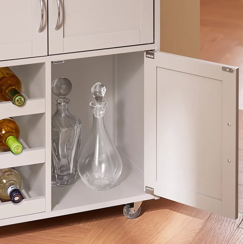 SoBuy Desserte de Cuisine Roulante avec Plan de Travail et Tiroirs, Marron Clair