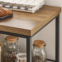 SoBuy Desserte Roulante Industrielle en Acier Stable 110 x 45 x 92 cm