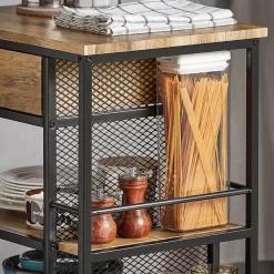 SoBuy FKW99-N Desserte de Cuisine Roulante Multifonctionnelle avec Roulettes, Chariot de Service Pratique