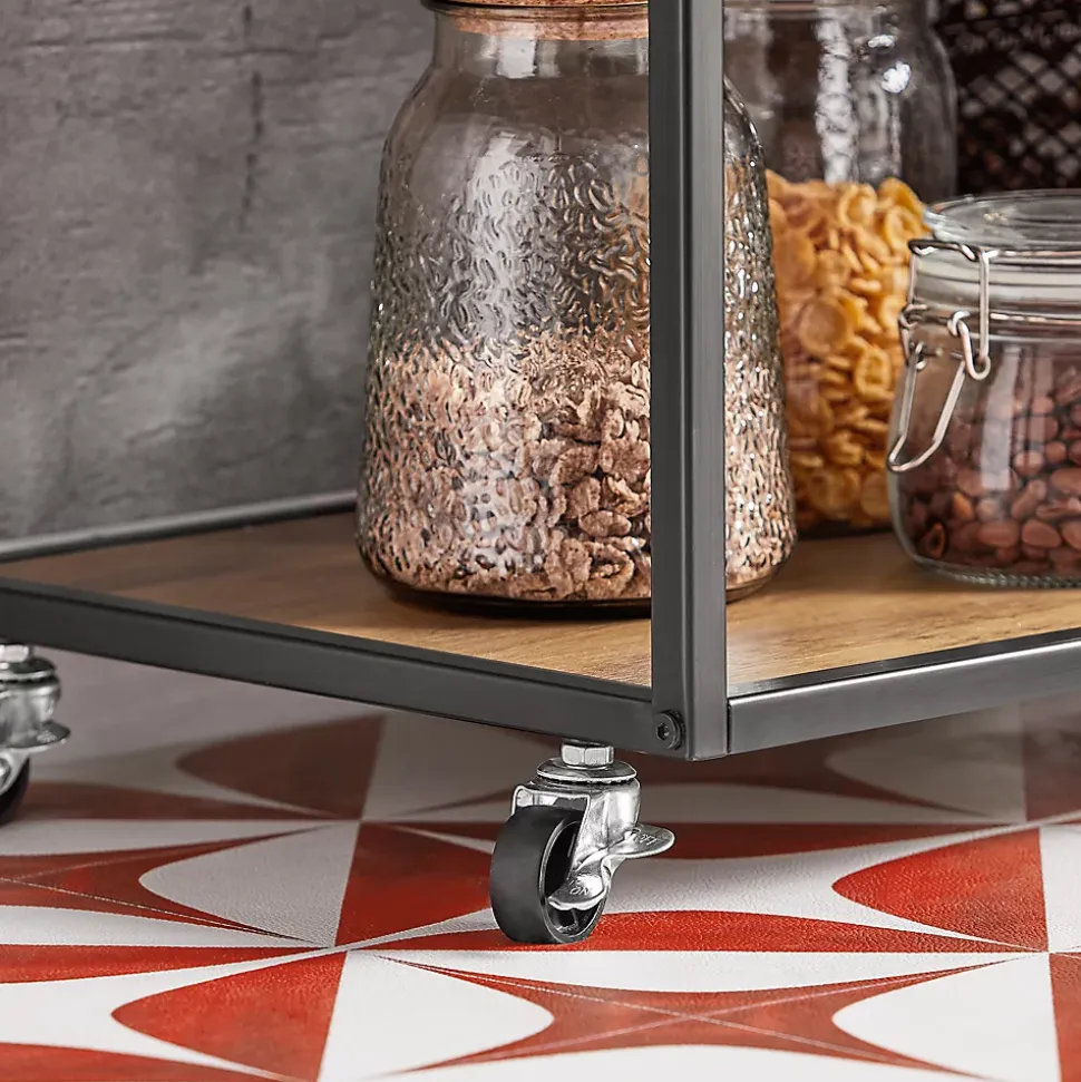 SoBuy FKW99-N Desserte de Cuisine Roulante Multifonctionnelle avec Roulettes, Chariot de Service Pratique