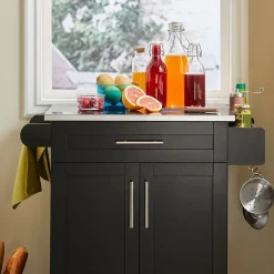 SoBuy FKW110-SCH Desserte Roulante Multifonctionnelle Chariot de Cuisine avec Roulettes Noir