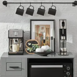 SoBuy FSB78-HG Meuble Micro-Ondes avec 3 Portes, 1 Tiroir et Roulettes - Blanc