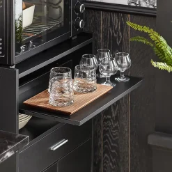 SoBuy FSB09-SCH Desserte micro-onde mobile avec roulettes, rangement pratique pour cuisine, couleur schiste