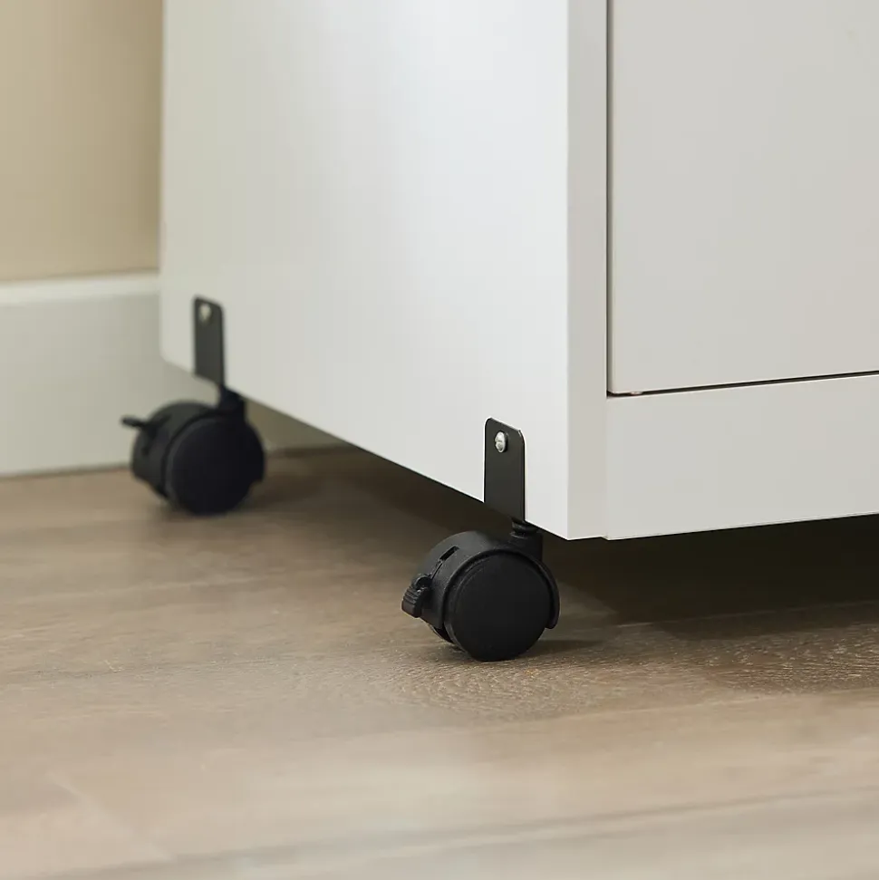 SoBuy FSB12-W Desserte Micro-onde à Roulettes Blanc Meuble de Rangement Cuisine Pratique