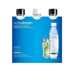 Sodastream PET Bottle Fuse (3 Bottles, 1L, black white) (2260748)