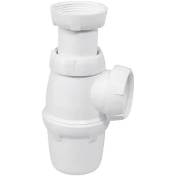 Somatherm For You - Siphon d'évier réglable NF avec joint intégré - Evacuation diam 40