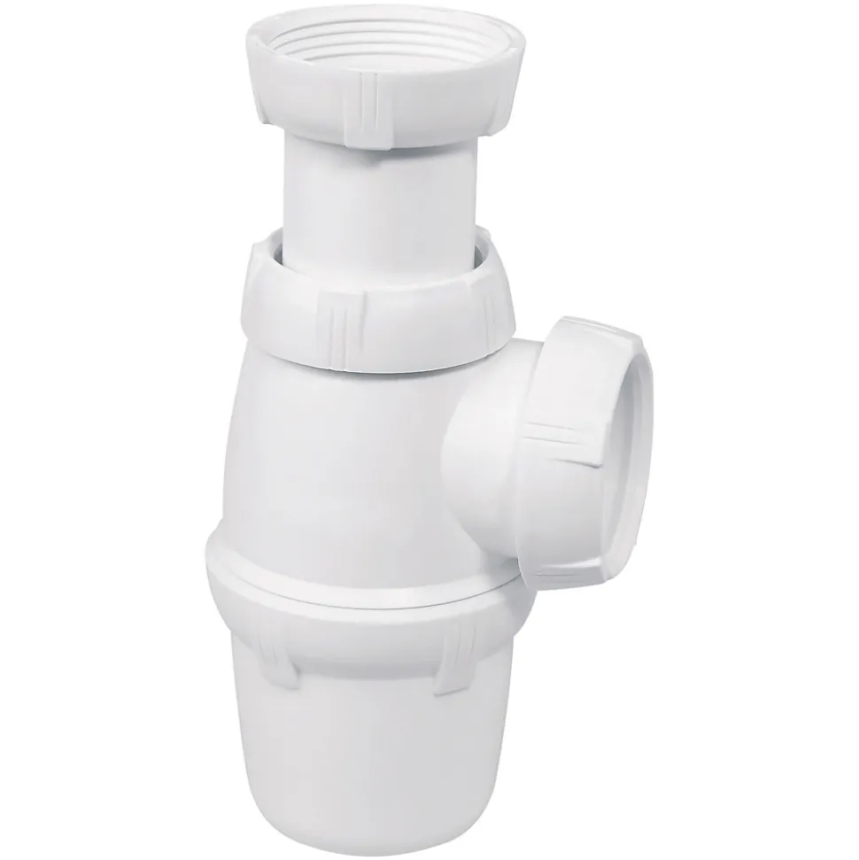 Somatherm For You - Siphon d'évier réglable NF avec joint intégré - Evacuation diam 40