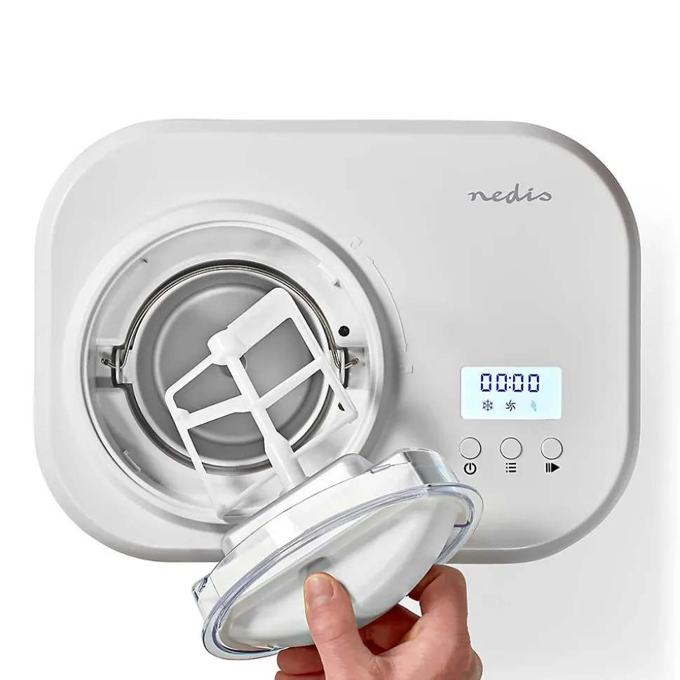 Sorbetière 1L compresseur intégré Blanc NEDIS