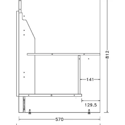 Sous-éviers SIM'NF au sol - Portes Battantes - Longueur: 120 cm - 2 portes
