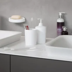 SPIRELLA Distributeur de savon Lemon - 16x8x7cm - Blanc