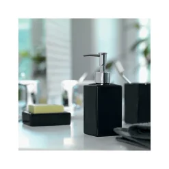 Spirella Distributeur de savon Céramique QUADRO Noir