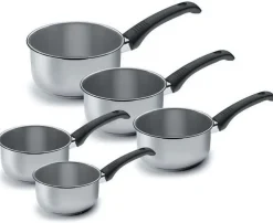 Série de 5 casseroles inox 12/20cm Lacor 85003 studio