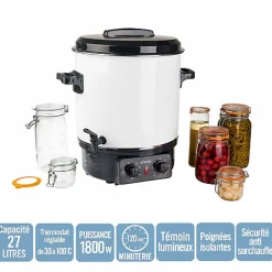 Stérilisateur à bocaux électrique 27L