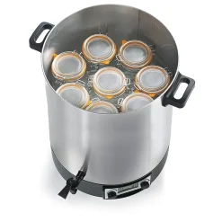 Stérilisateur de bocaux électrique cuve inox avec ecran lcd, robinet et minuteur 45l 2500w Robby STERI PRO INOX 45L LCD