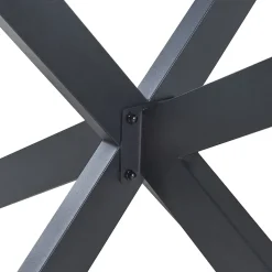 Structure de table Oberau acier 85 x 85 x 71 cm noir en.casa