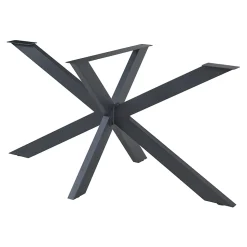 Structure de table Oberau acier 150 x 78 x 71 cm noir en.casa