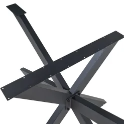 Structure de table Oberau acier 150 x 78 x 71 cm noir en.casa