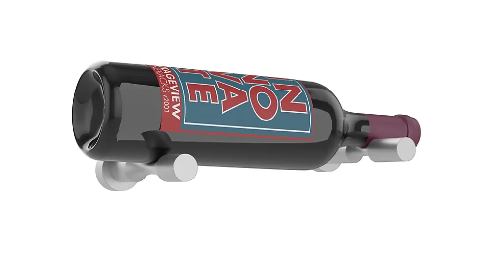 Support à bouteille Vino Pins tiges pour 1 bouteille Aluminium usiné avec collet