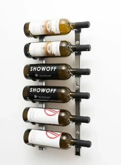 Support à bouteilles Série W2 pour 6 bouteilles, métal nickel brossé