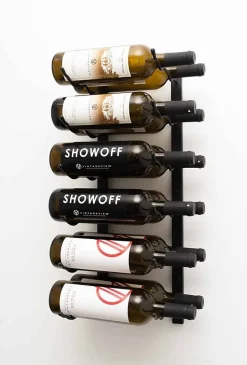 Support à bouteilles Série W2 pour 12 bouteilles, métal noir