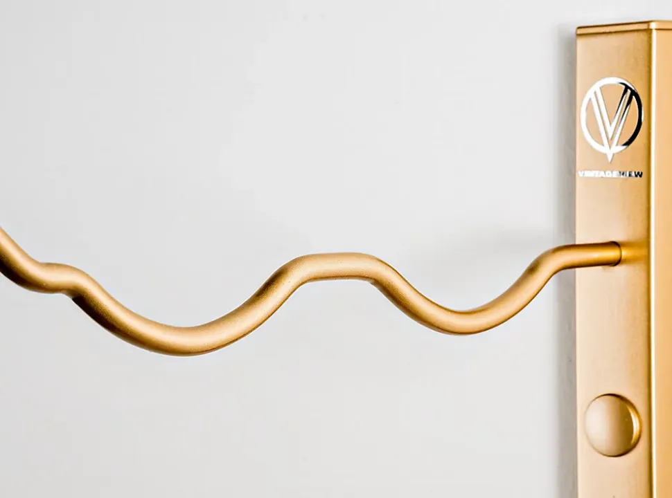 Support à bouteilles Série W2 pour 12 bouteilles, métal doré