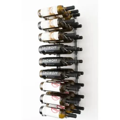 Support à bouteilles Série W3 pour 27 bouteilles, métal nickel brossé