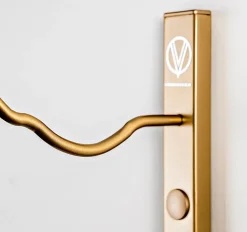 Support à bouteilles Série W1 pour 3 bouteilles, métal bronze doré