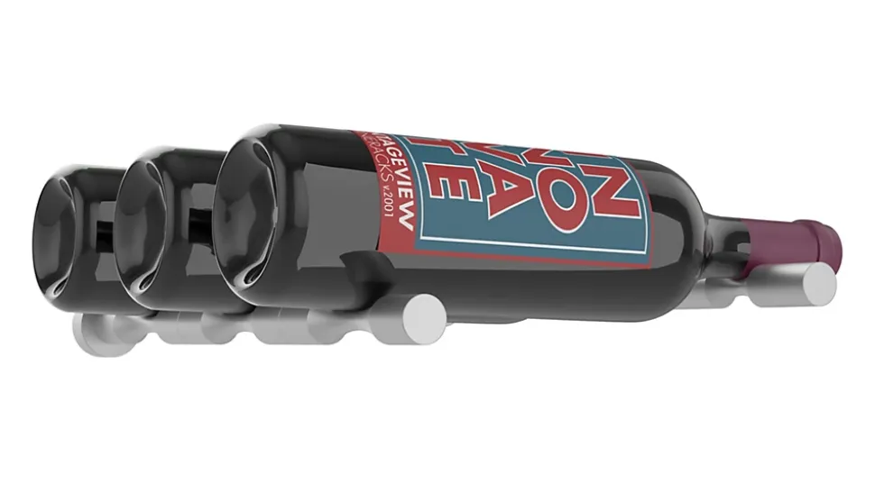 Support à bouteilles Vino Pins tiges pour 3 Bouteilles Aluminium usiné / collet