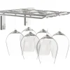 Support à verres Série W Support pour 6 verres, métal fini chrome