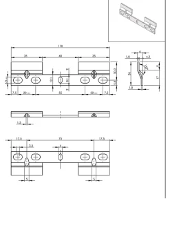 Support de fixation pour caisson haut, 2 pièces