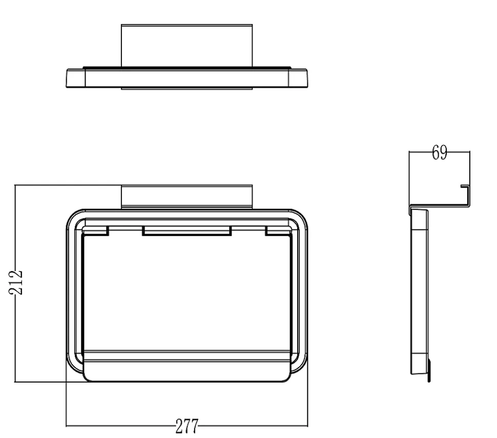 Support porte de placard pour sacs poubelles Kora GoodHome gris anthracite