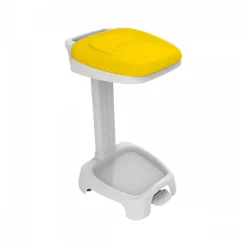 Support sac 120 L + couvercle jaune