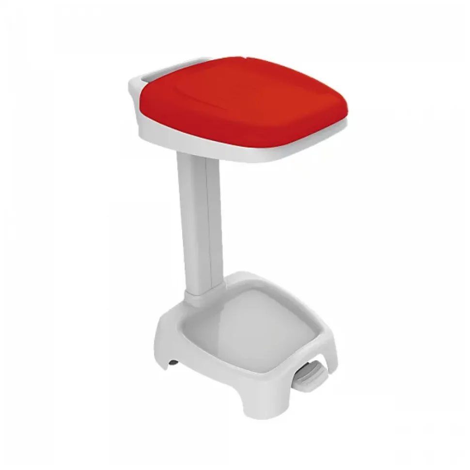 Support sac 120 L + couvercle rouge